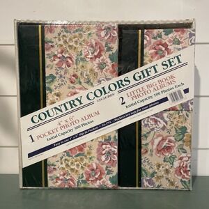 COUNTRY COLORS GIFT SET Photo Albums ~ 4"x6" Slip in Pockets ~